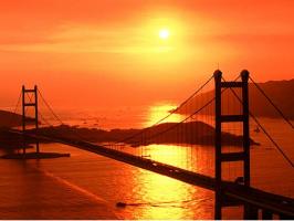 Tsing Ma Bridge Sunset